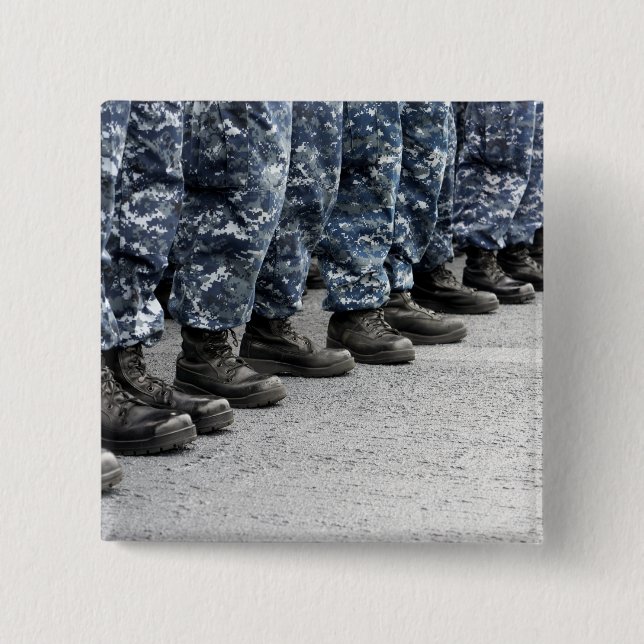 Bóton Quadrado 5.08cm Vista de seção baixa dos marinheiros (Frente)