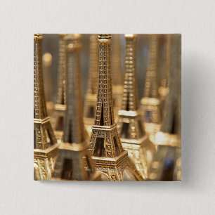 Bóton Quadrado 5.08cm vista de torres Eiffel pequenas para a venda aos