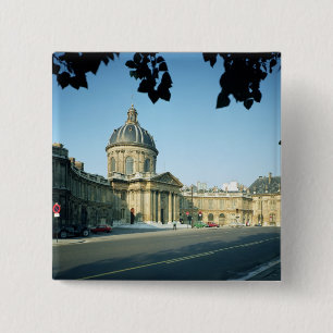 Bóton Quadrado 5.08cm Vista do Institut de France do Quai