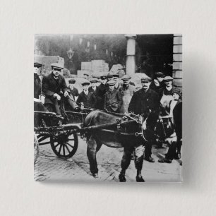 Bóton Quadrado 5.08cm Vista do jardim de Covent Mercado, 1900