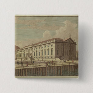 Bóton Quadrado 5.08cm Vista do teatro da ópera em Berlim, 1773