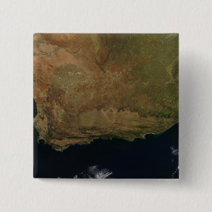 Bóton Quadrado 5.08cm Vista satélite de África do Sul
