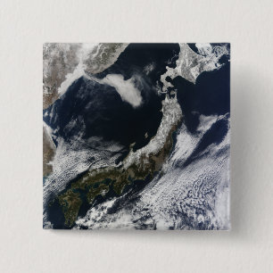 Bóton Quadrado 5.08cm Vista satélite de Japão