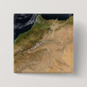 Bóton Quadrado 5.08cm Vista satélite de Marrocos