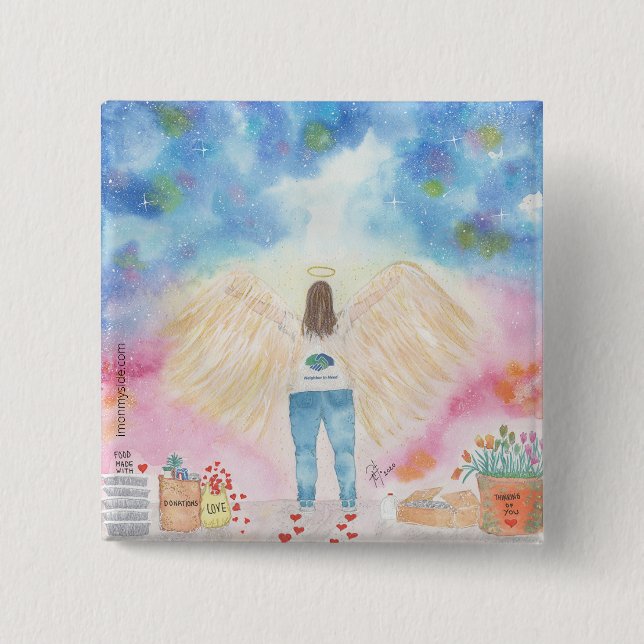 Bóton Quadrado 5.08cm Vizinho Especial Em Pino Necessário (Frente)