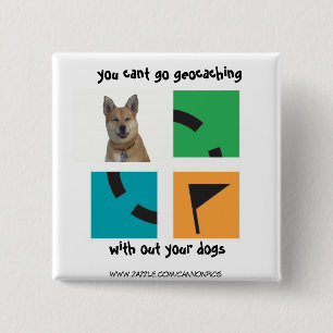Bóton Quadrado 5.08cm você chanfrado vai geocaching, sem seus cães