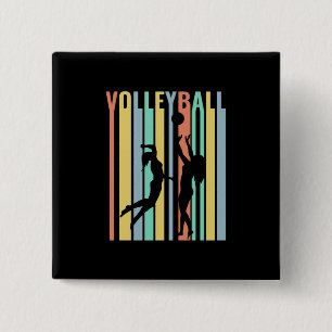 Bóton Quadrado 5.08cm Volei Volei de praia Retro