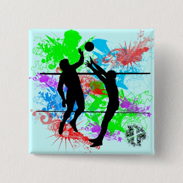 Bóton Quadrado 5.08cm Voleibol (Frente)