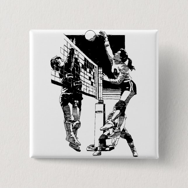 Bóton Quadrado 5.08cm Voleibol (Frente)