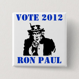 BÓTON QUADRADO 5.08CM VOTAÇÃO RON PAUL 2012