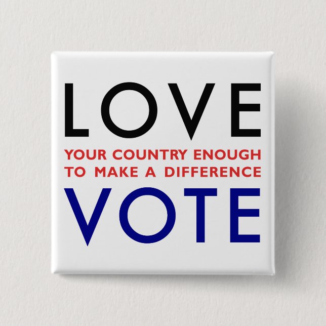 Bóton Quadrado 5.08cm Voto! (Frente)