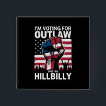 Bóton Quadrado 5.08cm Voto a favor do Outlaw e do Hillbilly 2024 U<br><div class="desc">Voto a favor do Outlaw e do Hillbilly 2024 Bandeira dos EUA</div>
