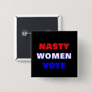 Bóton Quadrado 5.08cm Voto de mulheres desagradável