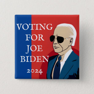 Bóton Quadrado 5.08cm Votos a favor de Joe Biden   Eleições Presidenciai