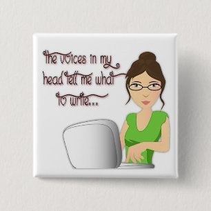 Bóton Quadrado 5.08cm Vozes do escritor