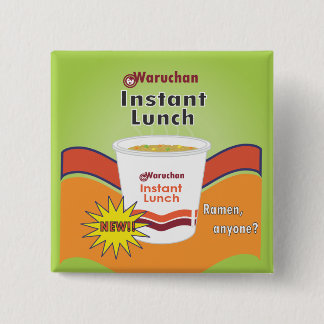 Bóton Quadrado 5.08cm Waruchan - Ramen