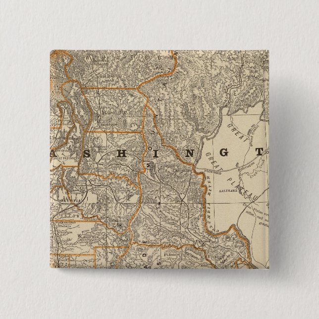 Bóton Quadrado 5.08cm Washington 2 (Frente)