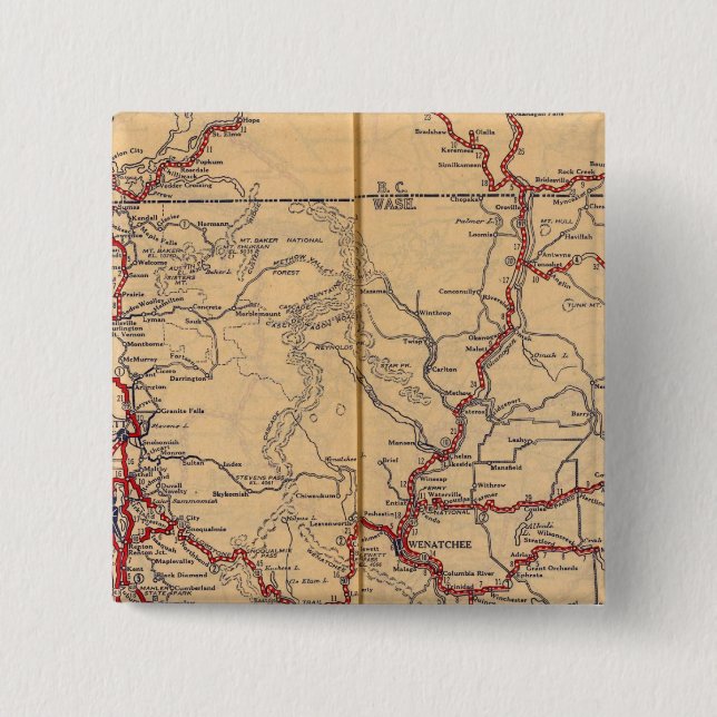 Bóton Quadrado 5.08cm Washington 6 (Frente)