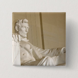 Bóton Quadrado 5.08cm Washington, DC, Memorial Lincoln