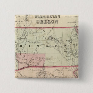 Bóton Quadrado 5.08cm Washington, Oregon e Idaho e Montana