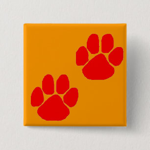 Bóton Quadrado 5.08cm WatchDoggers.com impressão de pata