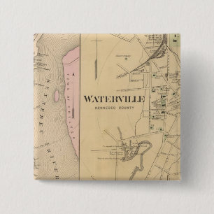 Bóton Quadrado 5.08cm Waterville, Condado de Kennebec