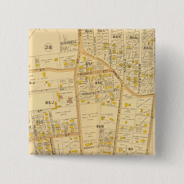 Bóton Quadrado 5.08cm West Roxbury, Massachusetts 2 (Frente)