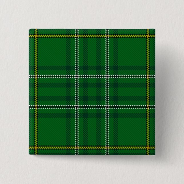 Bóton Quadrado 5.08cm Wexford County Irish Tartan (Frente)