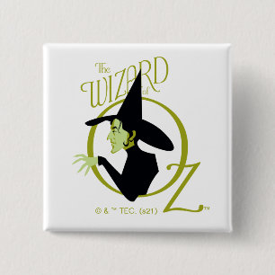 Bóton Quadrado 5.08cm Wicked Witch™ O Assistente Do Logotipo Oz™