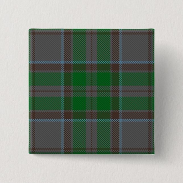 Bóton Quadrado 5.08cm Wicklow County Irish Tartan (Frente)
