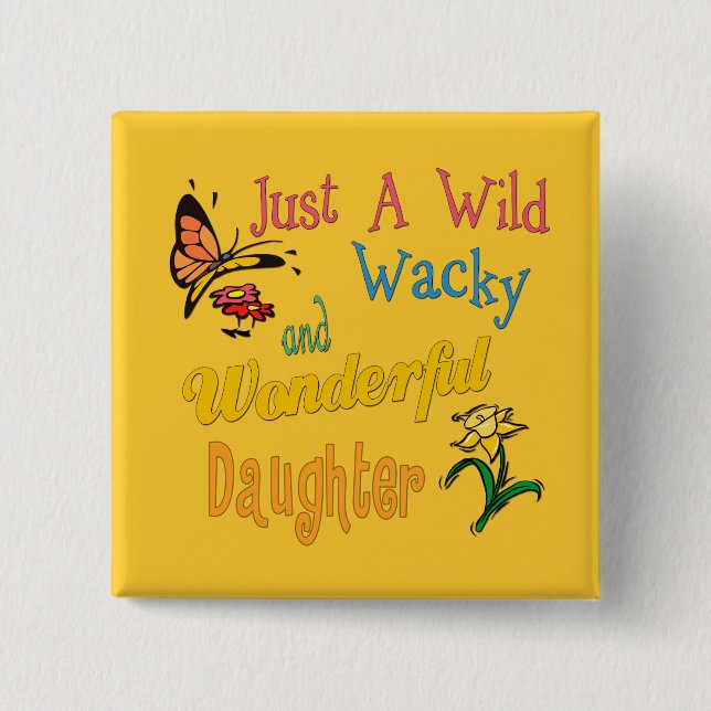 Bóton Quadrado 5.08cm Wild Wacky e Gift Maravilha (Frente)