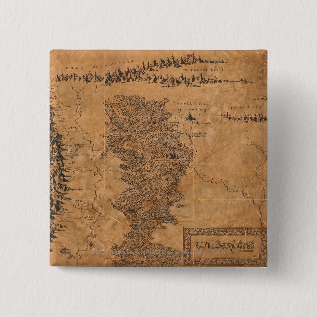 Bóton Quadrado 5.08cm Wilderland (Frente)