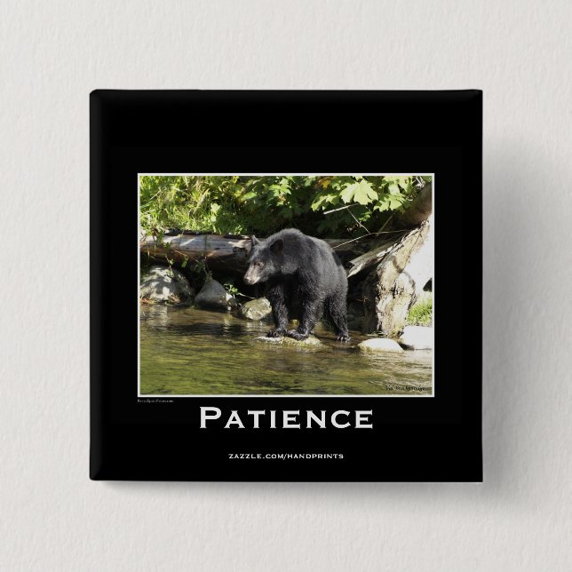 Bóton Quadrado 5.08cm Wildlife Bears Design (Frente)