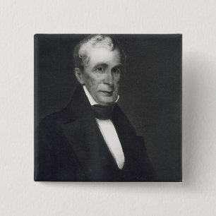 Bóton Quadrado 5.08cm William Henry Harrison, 9o presidente da união