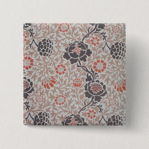 Bóton Quadrado 5.08cm William Morris Flower Grafton Wallpaper