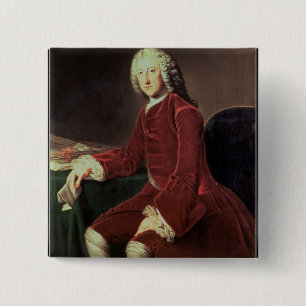 Bóton Quadrado 5.08cm William Pitt a "pessoa idosa", mais tarde ø conde