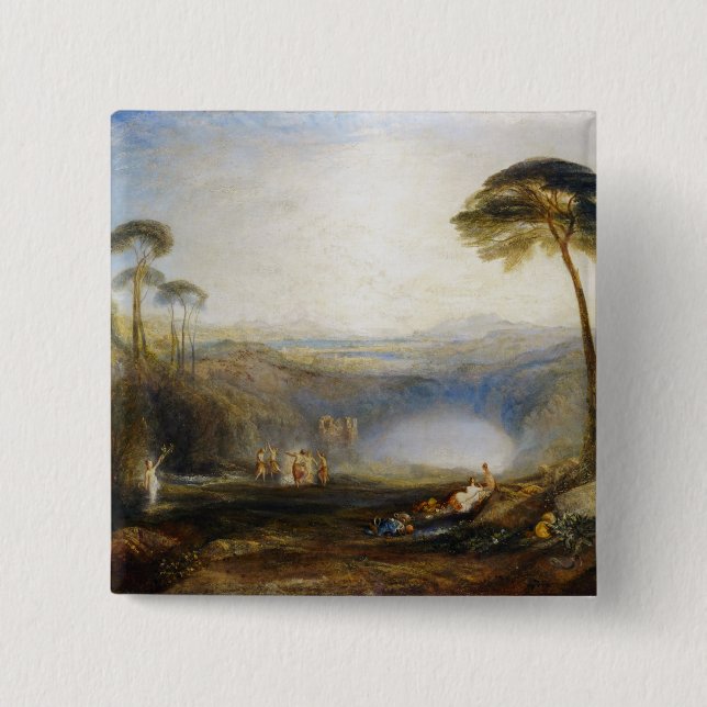 Bóton Quadrado 5.08cm William Turner - A tosse do Ouro (Frente)