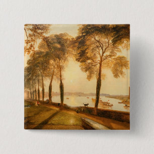 Bóton Quadrado 5.08cm William Turner - Mortlake Terrace