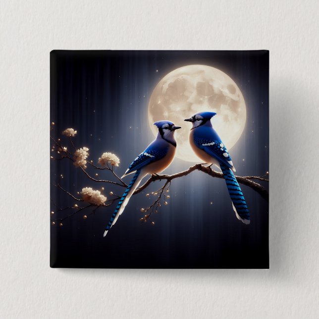 Bóton Quadrado 5.08cm Wings of Courage – Vibrant Bluejays (Frente)