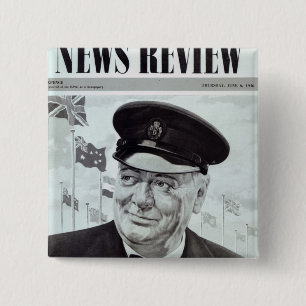 Bóton Quadrado 5.08cm Winston Churchill