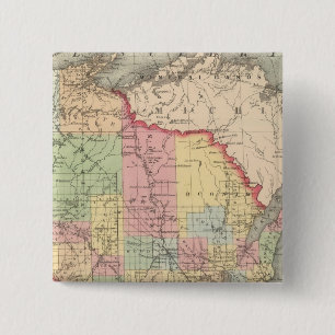 Bóton Quadrado 5.08cm Wisconsin 7