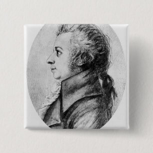 Bóton Quadrado 5.08cm Wolfgang Amadeus Mozart
