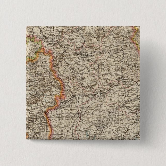 Bóton Quadrado 5.08cm Wurtemberg, Baviera (Frente)