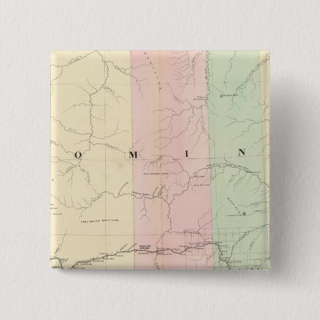 Bóton Quadrado 5.08cm Wyoming 3 (Frente)