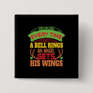 Bóton Quadrado 5.08cm Xmas Oferece Sempre Um Toque De Celular