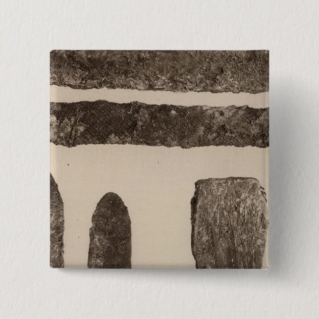 Bóton Quadrado 5.08cm XV Material de ferro, Califórnia (Frente)