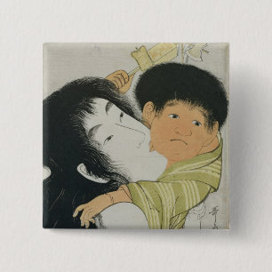 Bóton Quadrado 5.08cm Yama-Uba e Kintoki