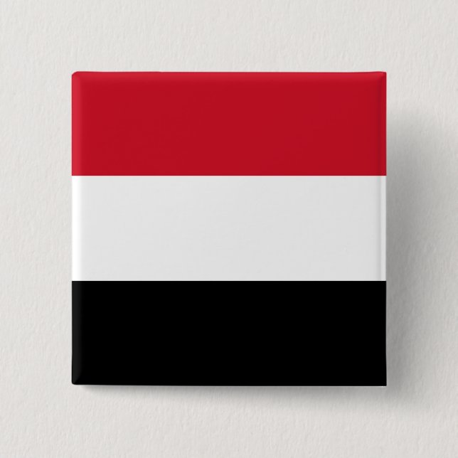 Bóton Quadrado 5.08cm Yemeni Flag (Frente)