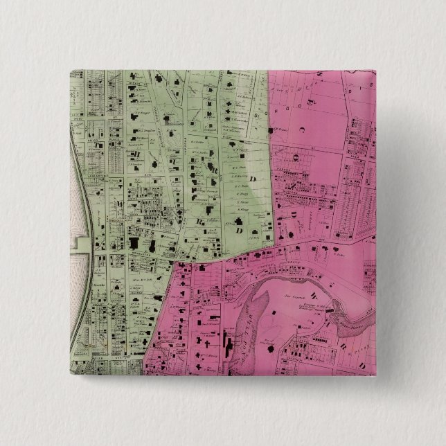 Bóton Quadrado 5.08cm Yonkers, NY Atlas (Frente)