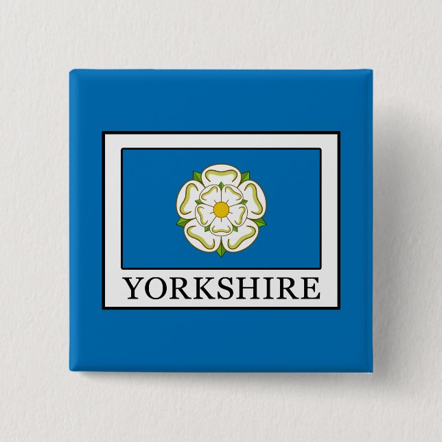 Bóton Quadrado 5.08cm Yorkshire County Inglaterra (Frente)